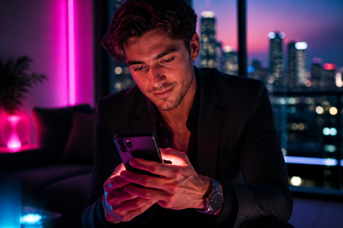 A Melbourne visitor using a phone to plan an evening